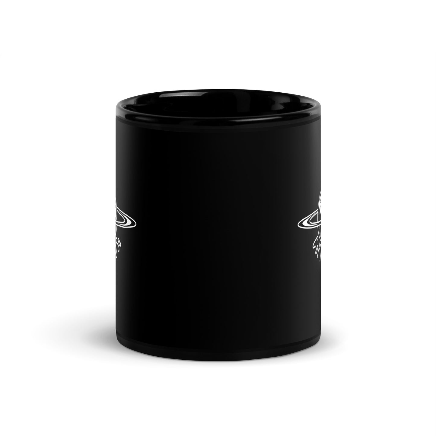 Coffee House Black Glossy Mug