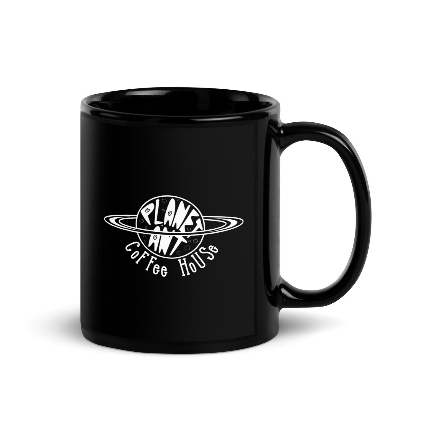 Coffee House Black Glossy Mug