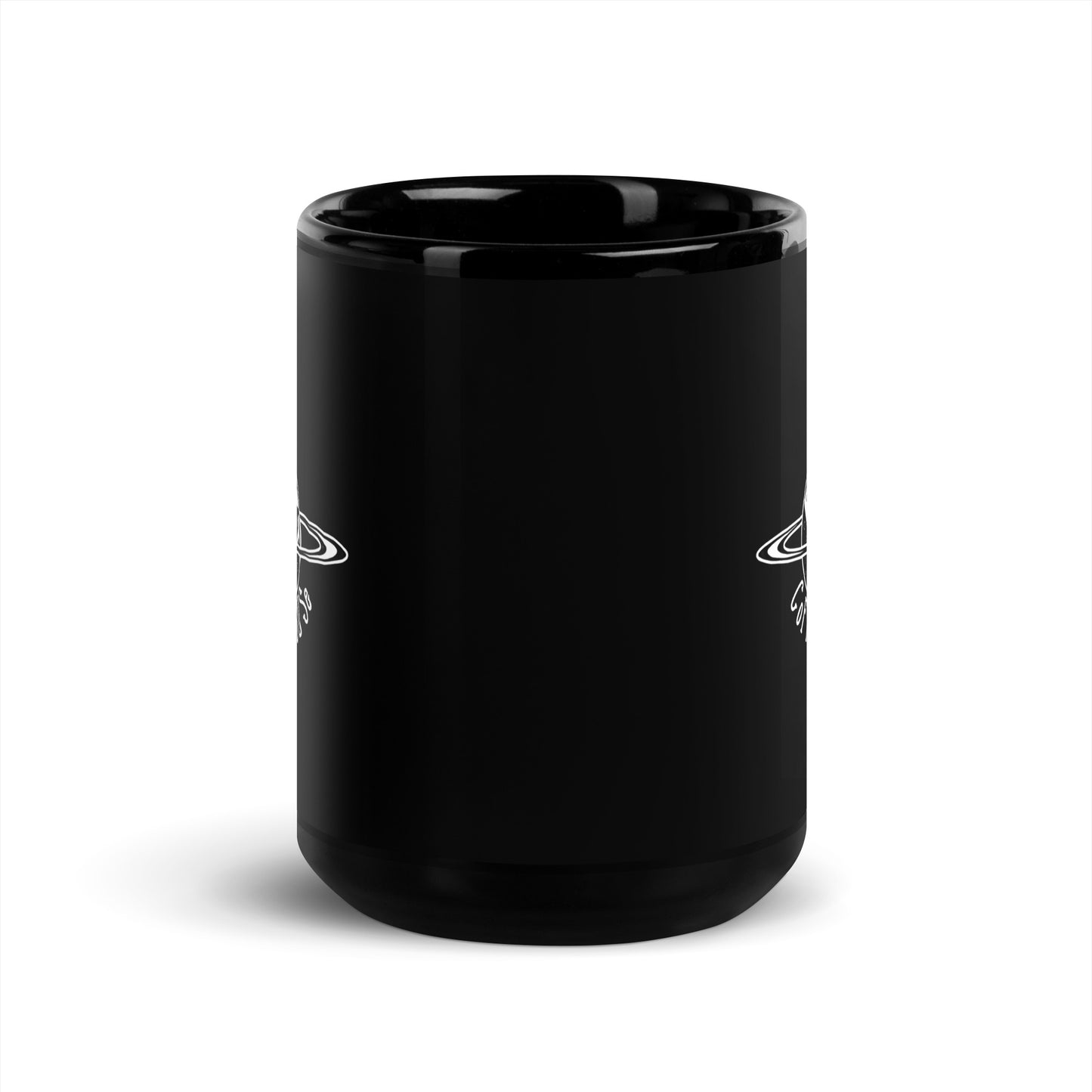 Coffee House Black Glossy Mug