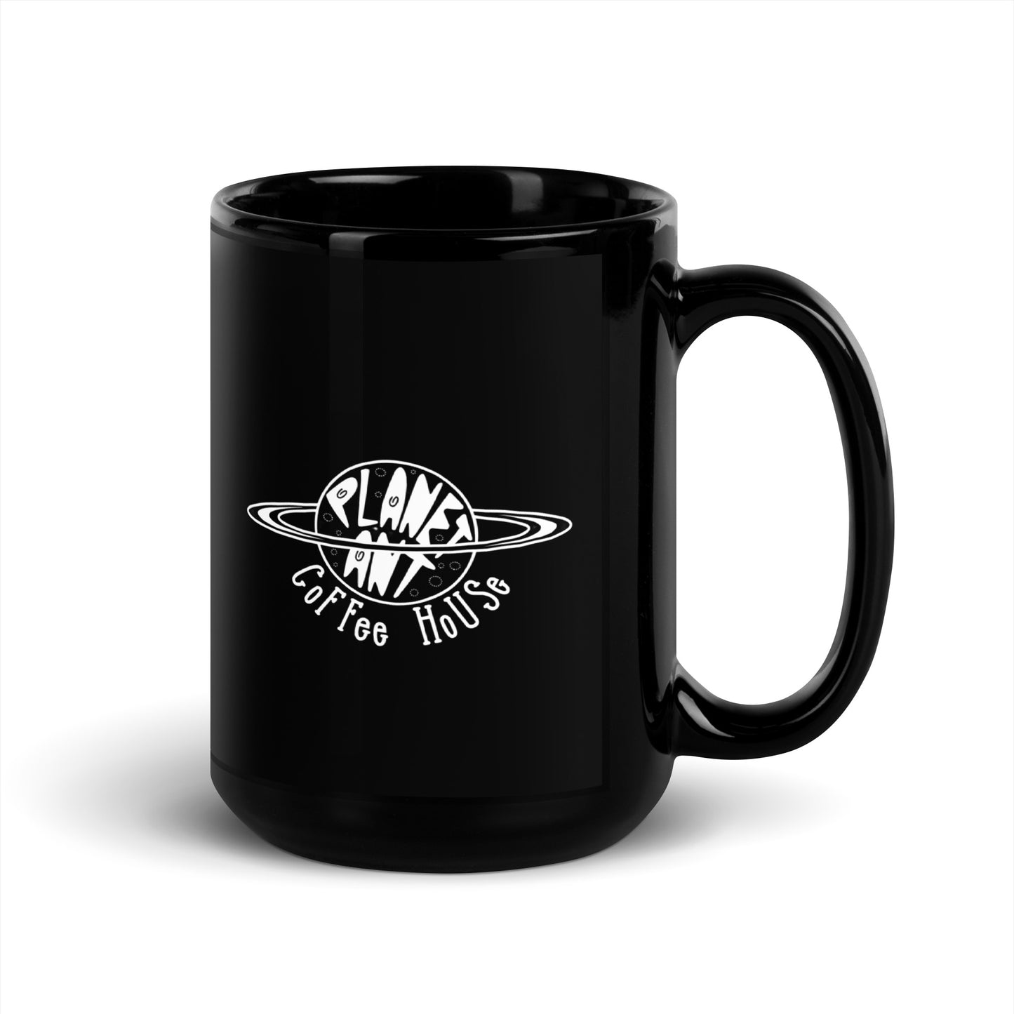 Coffee House Black Glossy Mug