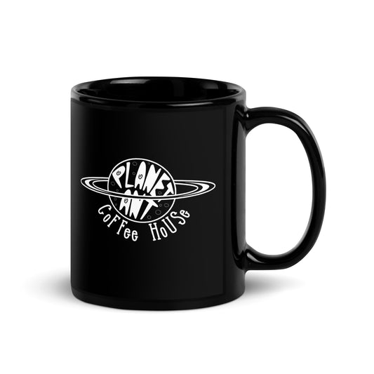 Coffee House Black Glossy Mug